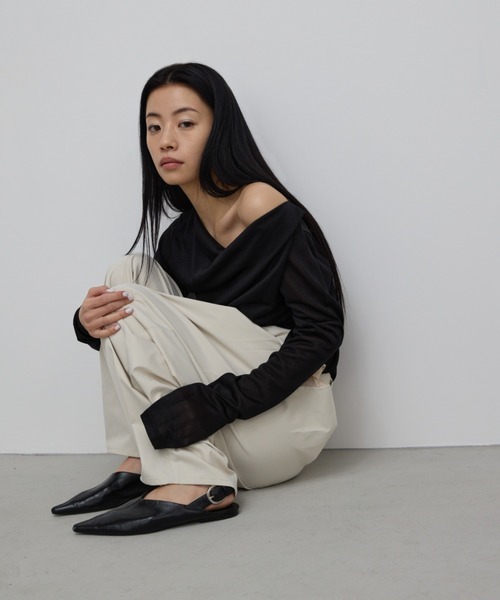 AIC.（エーアイシー）の「メニーウェイシアーラメドレープトップス（Tシャツ/カットソー・レディース・ブラック/シルバー・FREE）」の9枚目の写真