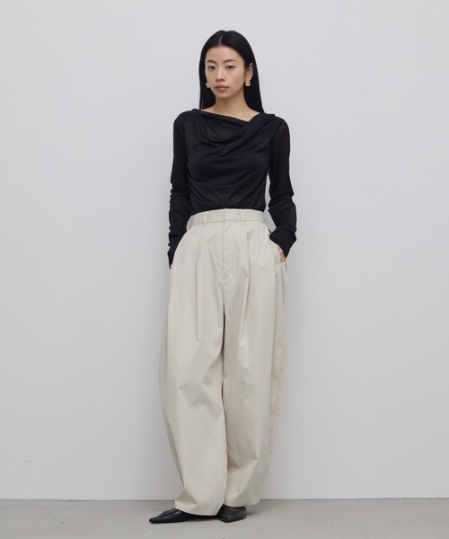 AIC.（エーアイシー）の「メニーウェイシアーラメドレープトップス（Tシャツ/カットソー・レディース・ブラック/シルバー・FREE）」の14枚目の写真