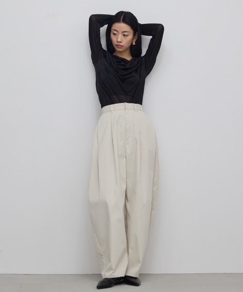 AIC.（エーアイシー）の「メニーウェイシアーラメドレープトップス（Tシャツ/カットソー・レディース・ブラック/シルバー・FREE）」の15枚目の写真