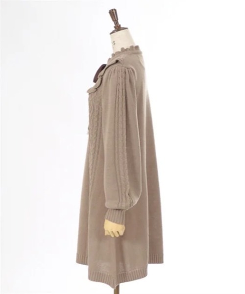 axes femme（アクシーズファム）の「ヨーク切替リボンニットワンピ（ワンピース・レディース・サックスブルー/ブラック/モカ・FREE）」の21枚目の写真