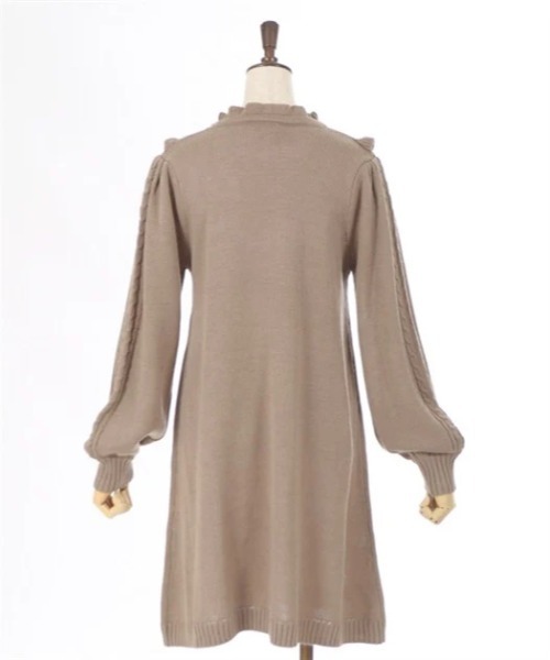 axes femme（アクシーズファム）の「ヨーク切替リボンニットワンピ（ワンピース・レディース・サックスブルー/ブラック/モカ・FREE）」の22枚目の写真