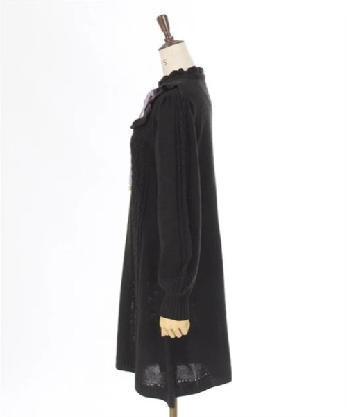 セール】ヨーク切替リボンニットワンピ（ワンピース）｜axes femme