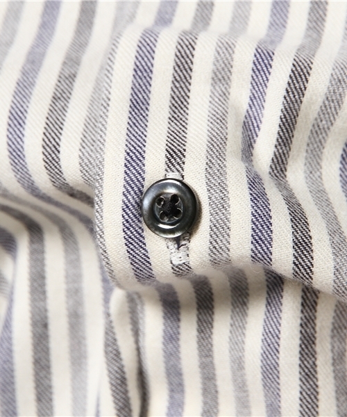 ivory court（アイボリーコート）の「C/カシミア トップストライプシャツ◆（シャツ/ブラウス・メンズ・アイボリー/ライトグレー・40/36/38）」の7枚目の写真