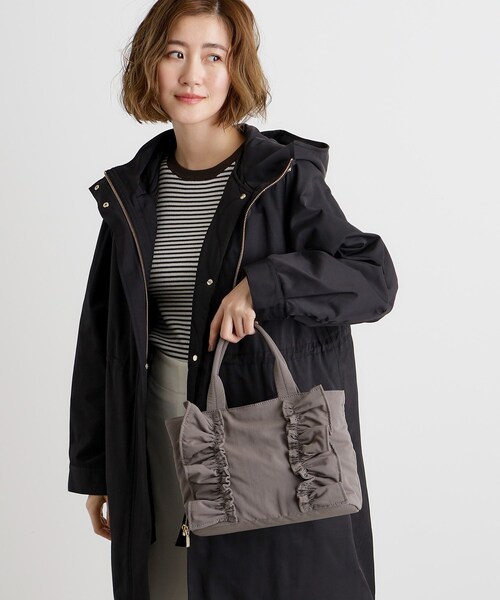 縦フリルナイロン2WAYトート（トートバッグ）｜grove（グローブ）の