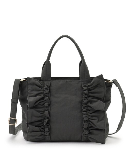 縦フリルナイロン2WAYトート（トートバッグ）｜grove（グローブ）の