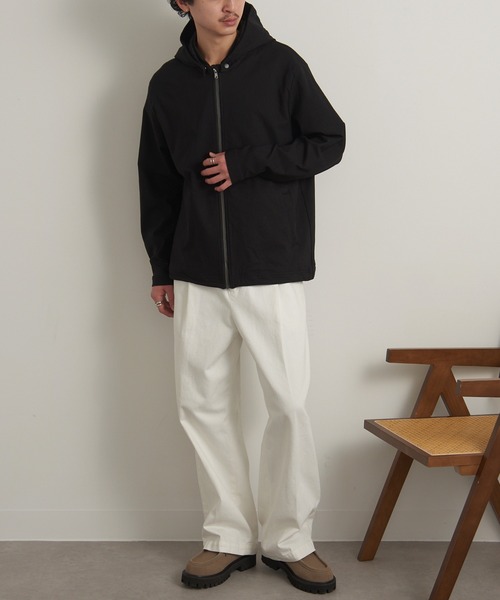 セール】【SETUP7】ストレッチツイル裏起毛 取外しフード付きMA-1 TNS