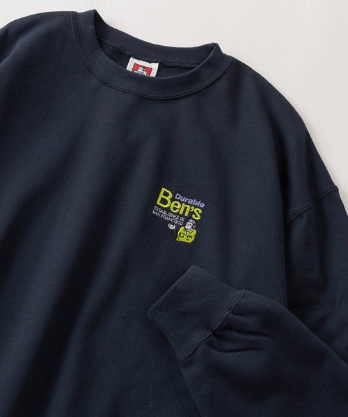 【BEN DAVIS/ベンデイビス】企業ロゴ風 ワンポイント刺繍 ワンポイント スウェット/ビッグシルエット（スウェット）｜BEN DAVIS（ベンデイビス）