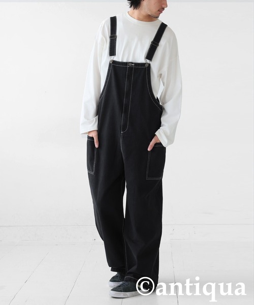 サロペット オーバーオール セール】ハイウエストデニムサロペット（サロペット/オーバーオール