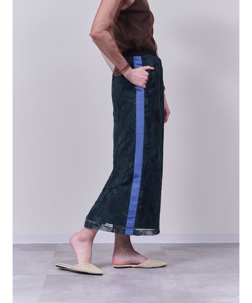 DOLLUPOOPS（ドールアップウップス）の「ボタニカルレース配色スカート（スカート・レディース・ベージュ/グリーン・38）」の14枚目の写真