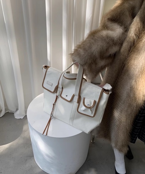 SANSeLF（サンセルフ）の「【LONSLAN】2wayパイピングバッグ sanal24a043（ショルダーバッグ・レディース・ホワイト・FREE）」の11枚目の写真