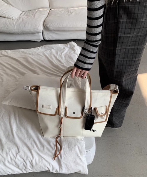 SANSeLF（サンセルフ）の「【LONSLAN】2wayパイピングバッグ sanal24a043（ショルダーバッグ・レディース・ホワイト・FREE）」の15枚目の写真