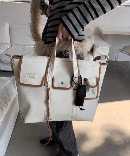 SANSeLF（サンセルフ）の「【LONSLAN】2wayパイピングバッグ sanal24a043（ショルダーバッグ・レディース・ホワイト・FREE）」の17枚目の写真