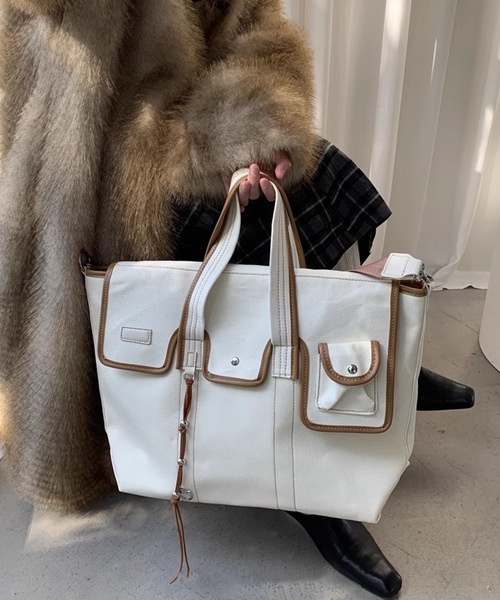 SANSeLF（サンセルフ）の「【LONSLAN】2wayパイピングバッグ sanal24a043（ショルダーバッグ・レディース・ホワイト・FREE）」の18枚目の写真