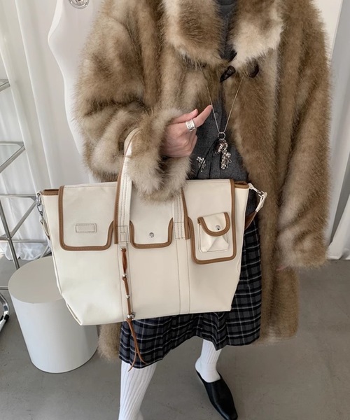 SANSeLF（サンセルフ）の「【LONSLAN】2wayパイピングバッグ sanal24a043（ショルダーバッグ・レディース・ホワイト・FREE）」の22枚目の写真