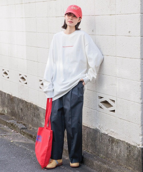 niko and...（ニコアンド）の「【今夜も餃子とブギーバック】コラボキャップ（キャップ・レディース・イエロー/レッド/アイボリー/チャコール・FREE）」の9枚目の写真