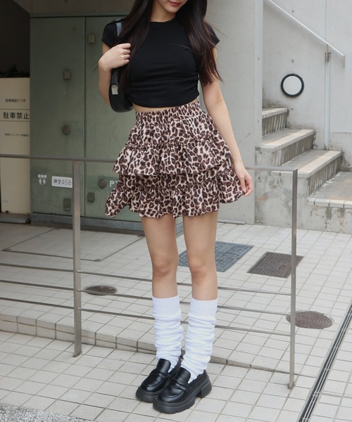 tinkerend(ティンカーエンド)の「French Sleeve Ruched Short Sleeve T-shirt / フレンチスリーブシャーリング半袖Tシャツ(Tシャツ/カットソー・レディース・グレー/ブラック/ホワイト/ダークグレー・FREE)」の12枚目の写真