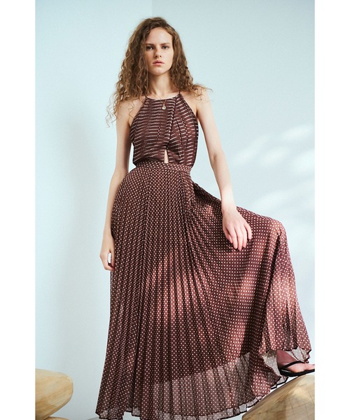 Jenna Pleated Long Dress ホルターアコーデオンプリーツドレス