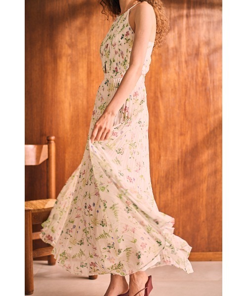 Jenna Pleated Long Dress ホルターアコーデオンプリーツドレス Jenna Pleated Long Dress ホルターアコーデオンプリーツドレス