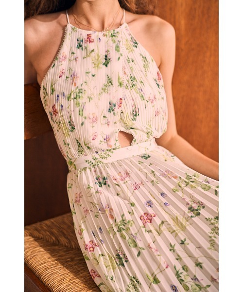 ワンピース Estella.k Jenna Pleated Long Dress Jenna Pleated Long Dress ホルターアコーデオンプリーツドレス