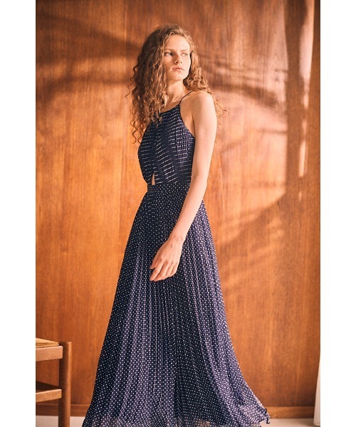 Jenna Pleated Long Dress ホルターアコーデオンプリーツドレス
