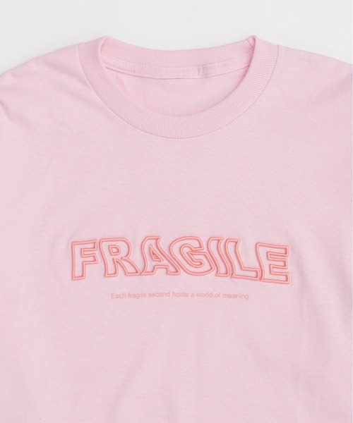 MAISON SPECIAL(メゾンスペシャル)の「FRAGILE Embroidery Long Sleeve T-shirt/FRAGILEエンブロイダリーロンTEE(Tシャツ/カットソー・レディース・チャコールグレー/ホワイト/ピンク/グレー・FREE)」の5枚目の写真