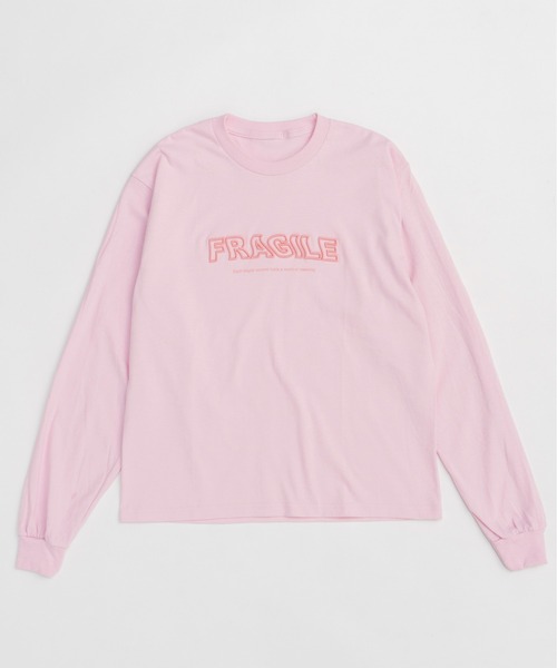 MAISON SPECIAL(メゾンスペシャル)の「FRAGILE Embroidery Long Sleeve T-shirt/FRAGILEエンブロイダリーロンTEE(Tシャツ/カットソー・レディース・チャコールグレー/ホワイト/ピンク/グレー・FREE)」の18枚目の写真