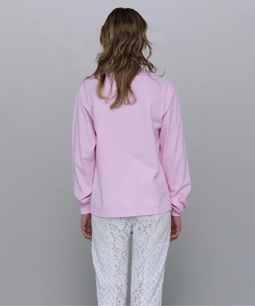 MAISON SPECIAL(メゾンスペシャル)の「FRAGILE Embroidery Long Sleeve T-shirt/FRAGILEエンブロイダリーロンTEE(Tシャツ/カットソー・レディース・チャコールグレー/ホワイト/ピンク/グレー・FREE)」の14枚目の写真
