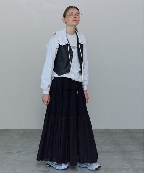 MAISON SPECIAL(メゾンスペシャル)の「FRAGILE Embroidery Long Sleeve T-shirt/FRAGILEエンブロイダリーロンTEE(Tシャツ/カットソー・レディース・チャコールグレー/ホワイト/ピンク/グレー・FREE)」の11枚目の写真