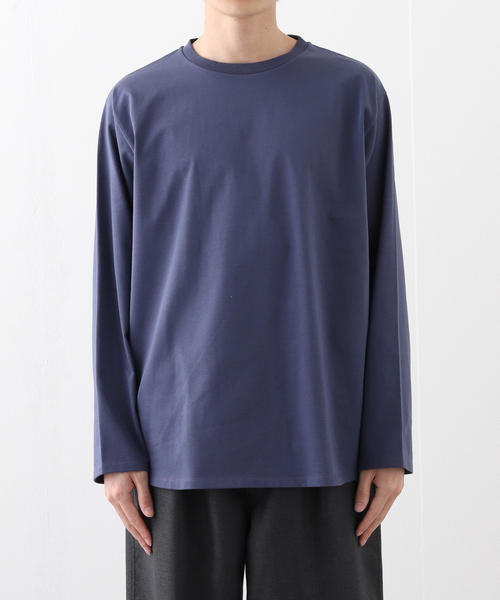 EDIFICE（エディフィス）の「HT コットン クルーネック Tシャツ（Tシャツ/カットソー・メンズ・ホワイト/ブルー系その他/チャコールグレー・MEDIUM/LARGE）」の8枚目の写真