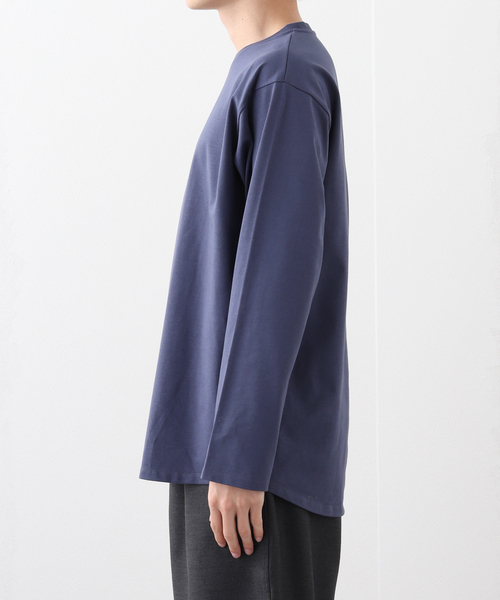 EDIFICE（エディフィス）の「HT コットン クルーネック Tシャツ（Tシャツ/カットソー・メンズ・ホワイト/ブルー系その他/チャコールグレー・MEDIUM/LARGE）」の9枚目の写真