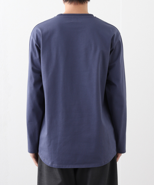 EDIFICE（エディフィス）の「HT コットン クルーネック Tシャツ（Tシャツ/カットソー・メンズ・ホワイト/ブルー系その他/チャコールグレー・MEDIUM/LARGE）」の10枚目の写真