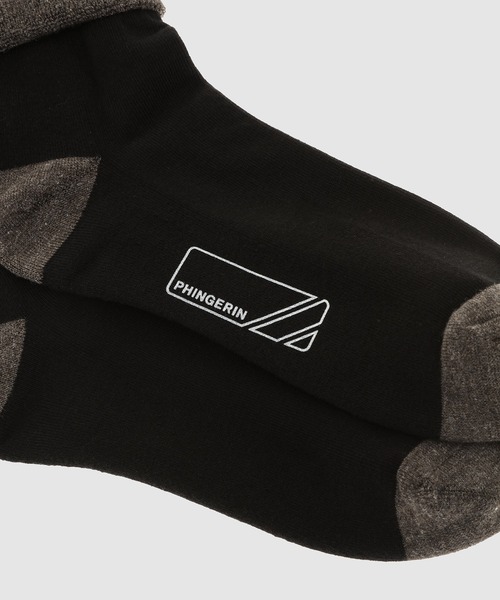 PHINGERIN（フィンガリン）の「SOCKS! ORGANIC 2-PACK（ソックス/靴下・メンズ・ブラック系その他/ホワイト×グレー/グレー系その他・FREE）」の7枚目の写真