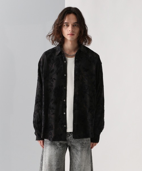 HARE（ハレ）の「ムラゾメフラワーガラシャツ(HARE)（シャツ/ブラウス・メンズ・ブラック/グリーン/レッド・FREE）」の2枚目の写真