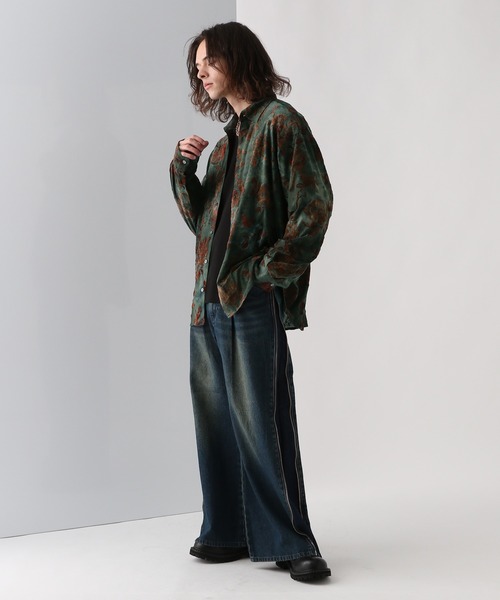 HARE（ハレ）の「ムラゾメフラワーガラシャツ(HARE)（シャツ/ブラウス・メンズ・ブラック/グリーン/レッド・FREE）」の8枚目の写真