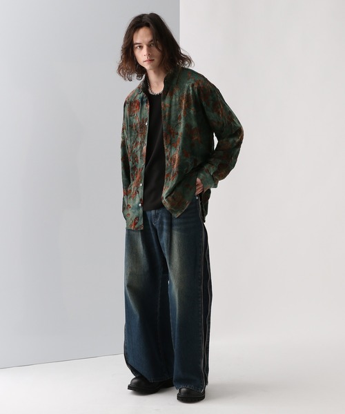 HARE（ハレ）の「ムラゾメフラワーガラシャツ(HARE)（シャツ/ブラウス・メンズ・ブラック/グリーン/レッド・FREE）」の9枚目の写真
