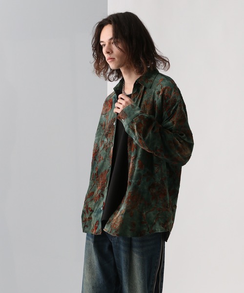 HARE（ハレ）の「ムラゾメフラワーガラシャツ(HARE)（シャツ/ブラウス・メンズ・ブラック/グリーン/レッド・FREE）」の14枚目の写真