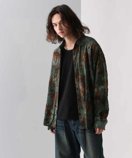 HARE（ハレ）の「ムラゾメフラワーガラシャツ(HARE)（シャツ/ブラウス・メンズ・ブラック/グリーン/レッド・FREE）」の15枚目の写真