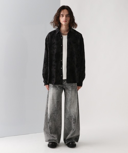 HARE（ハレ）の「ムラゾメフラワーガラシャツ(HARE)（シャツ/ブラウス・メンズ・ブラック/グリーン/レッド・FREE）」の4枚目の写真