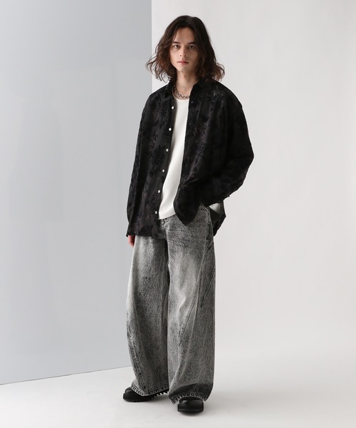 HARE（ハレ）の「ムラゾメフラワーガラシャツ(HARE)（シャツ/ブラウス・メンズ・ブラック/グリーン/レッド・FREE）」の6枚目の写真