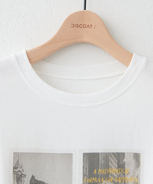 DISCOAT(ディスコート)の「【WEB限定】インスタントフォトTシャツ(Tシャツ/カットソー・レディース・チャコールグレー/ホワイト・MEDIUM)」の13枚目の写真