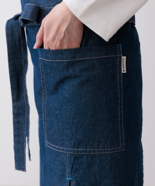 COCO WALK（ココウォーク）の「COCO WALK:デニムギャルソンエプロン（エプロン・レディース・ネイビー/ブルー・FREE）」の10枚目の写真