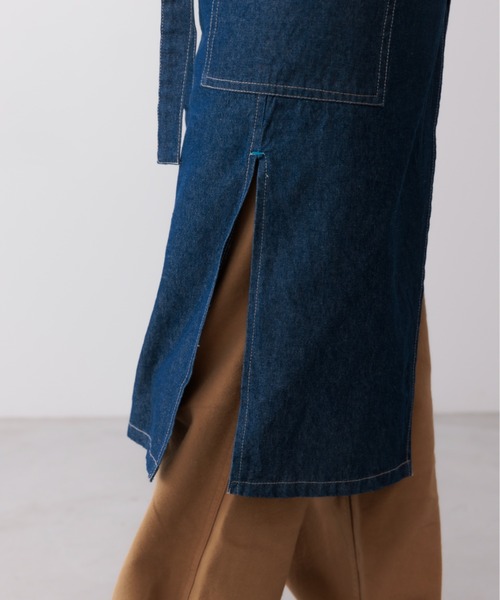 COCO WALK（ココウォーク）の「COCO WALK:デニムギャルソンエプロン（エプロン・レディース・ネイビー/ブルー・FREE）」の11枚目の写真