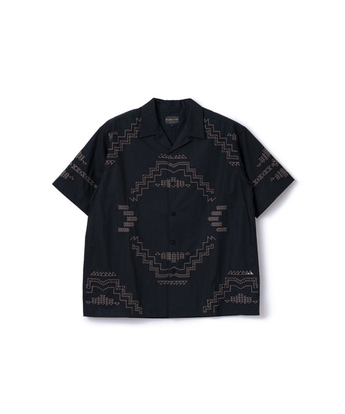 PENDLETON（ペンドルトン）の「カットワークオープンカラーシャツSS（UNISEX)（シャツ/ブラウス・メンズ・インディゴブルー/オフホワイト・MEDIUM/SMALL/LARGE）」の6枚目の写真