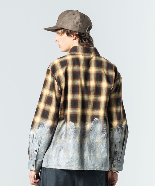 glamb（グラム）の「Glitter Check Shirt / グリッターチェックシャツ（シャツ/ブラウス・メンズ・ブルー/イエロー/レッド・S/M/L）」の2枚目の写真