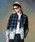 glamb�i�O�����j�́uGlitter Check Shirt / �O���b�^�[�`�F�b�N�V���c�i�V���c/�u���E�X�j�v�b�u���[