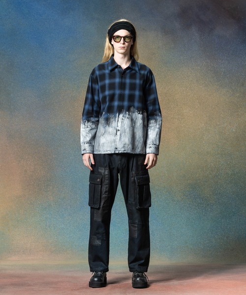 glamb（グラム）の「Glitter Check Shirt / グリッターチェックシャツ（シャツ/ブラウス・メンズ・ブルー/イエロー/レッド・S/M/L）」の5枚目の写真
