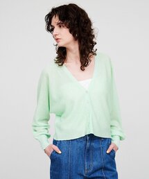 【手洗い可】ラメシアーショートカーディガン