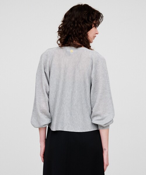 cloenc（クロエンス）の「【手洗い可】ラメシアーショートカーディガン（カーディガン/ボレロ・レディース・グリーン系5/ホワイト系7/グレー系4・02）」の12枚目の写真