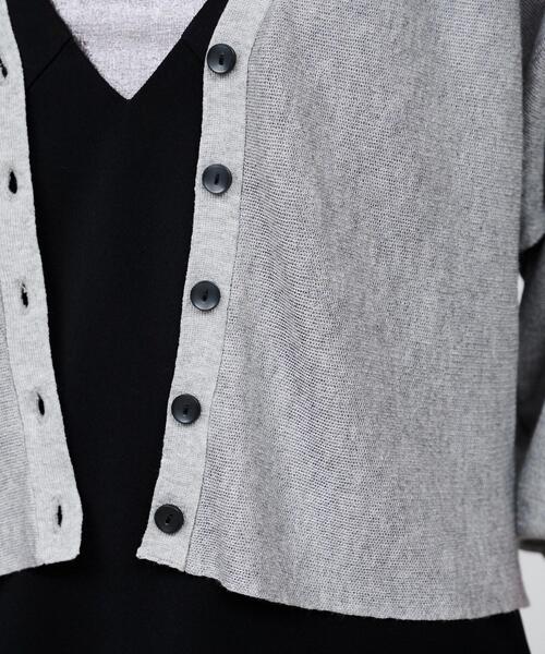 cloenc（クロエンス）の「【手洗い可】ラメシアーショートカーディガン（カーディガン/ボレロ・レディース・グリーン系5/ホワイト系7/グレー系4・02）」の13枚目の写真