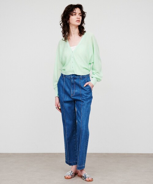 cloenc（クロエンス）の「【手洗い可】ラメシアーショートカーディガン（カーディガン/ボレロ・レディース・グリーン系5/ホワイト系7/グレー系4・02）」の15枚目の写真